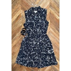 Charter Club: Nautical Belted A-Line Dress
